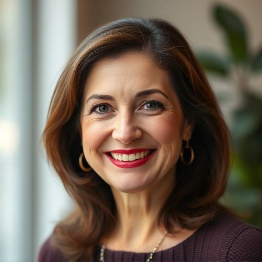 L√§chelndes Bild von Julia Klein, das Erfolg und Zufriedenheit ausstrahlt